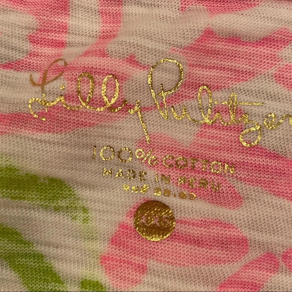 Lilly Pulitzer lightweight V neck Tee - Picture 5 of 8